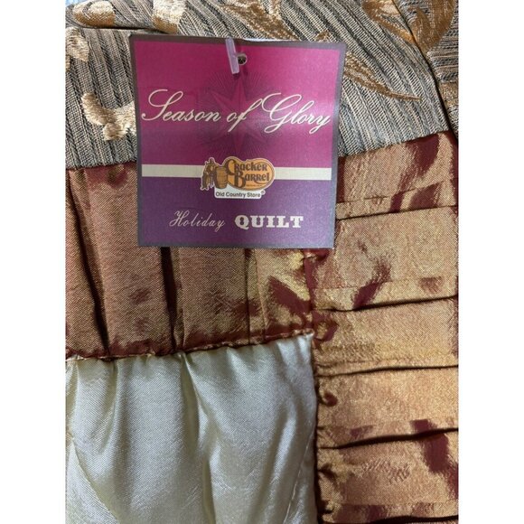 Cracker Barrel Season Of Glory Holiday Quilt Bejeweled Christmas Tree 60x50 - Picture 5 of 9